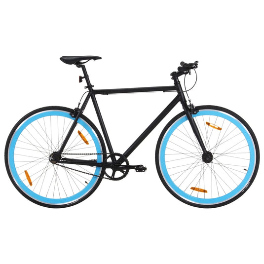 Vidaxl fiets met vaste versnelling 700 c 51 cm zwart en blauw