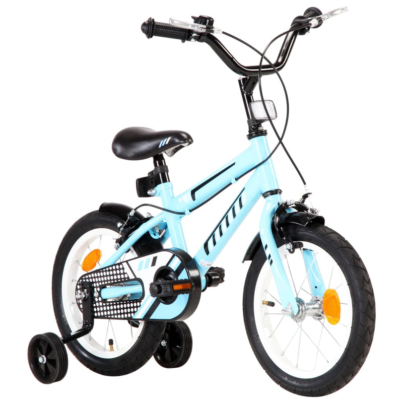 Load image into Gallery viewer, VidaXL Kinderfiets 14 inch zwart en blauw
