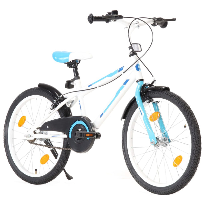 Load image into Gallery viewer, VidaXL Kinderfiets 20 inch blauw en wit

