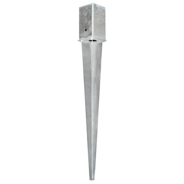 Vidaxl grondpinnen 12 st 8x8x76 cm gegalvaniseerd staal zilverkleurig
