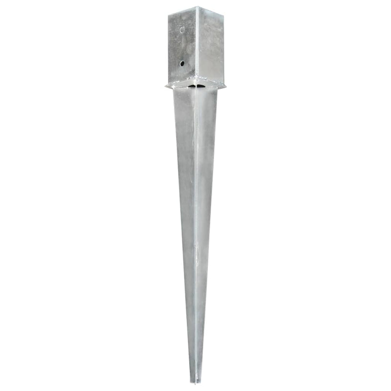 Load image into Gallery viewer, Vidaxl grondpinnen 12 st 8x8x76 cm gegalvaniseerd staal zilverkleurig

