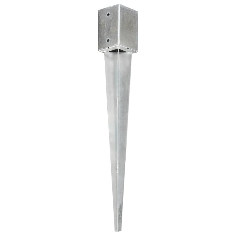Load image into Gallery viewer, Vidaxl grondpinnen 6 st 9x9x75 cm gegalvaniseerd staal zilverkleurig

