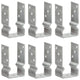 Vidaxl grondankers 6 st 8x6x15 cm gegalvaniseerd staal zilverkleurig