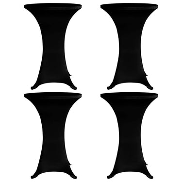 Vidaxl statafelhoes 4 st stretch ø80 cm zwart