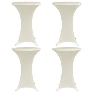 Vidaxl statafelhoes 4 st stretch ø70 cm crème