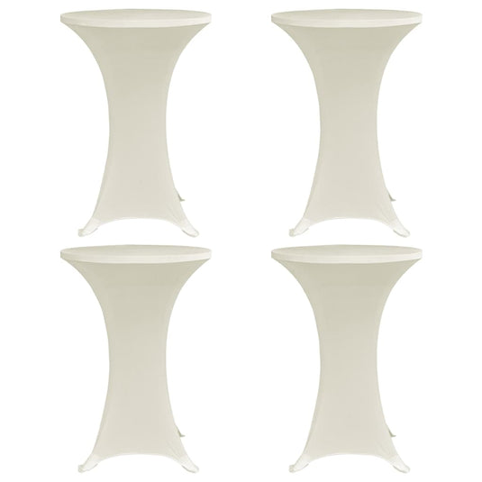 Vidaxl statafelhoes 4 st stretch ø70 cm crème