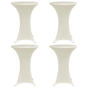 Vidaxl statafelhoes 4 st stretch ø80 cm crème
