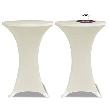 Vidaxl statafelhoes 4 st stretch ø80 cm crème