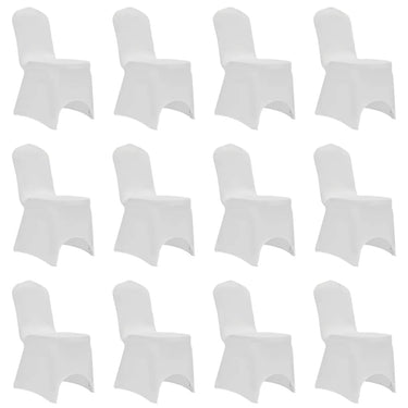 Vidaxl stoelhoezen stretch 12 st wit