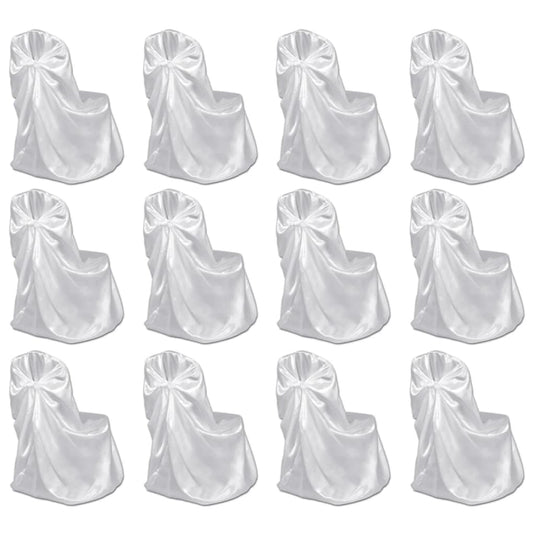 VidaXL Stoelhoes voor bruiloft 12 st wit