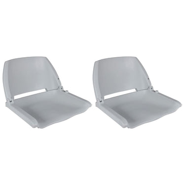 Vidaxl bootstoelen 2 st inklapbare rugleuning 41x51x48 cm grijs