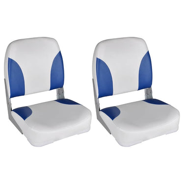 Vidaxl bootstoelen 2 st inklapbare rugleuning 41x36x48 cm blauw wit