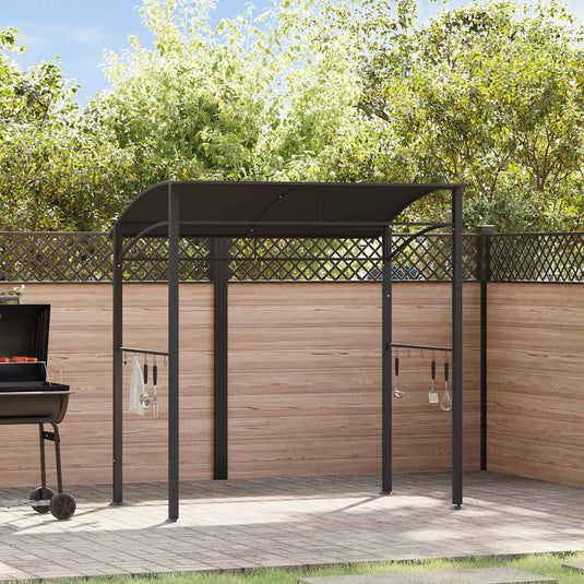 VidaXL Barbecue paviljoen 215x150x220 cm staal antraciet