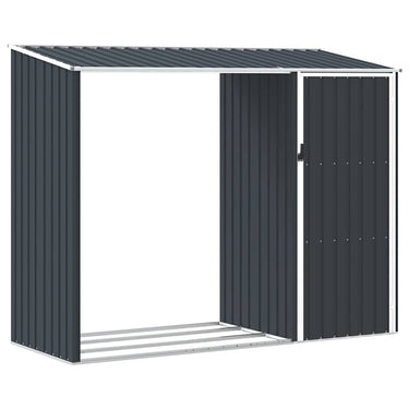 Vidaxl brandhoutschuur 245x98x159 cm gegalvaniseerd staal antraciet