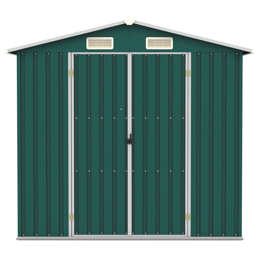 VidaXL Tuinschuur 205x129x183 cm gegalvaniseerd staal groen