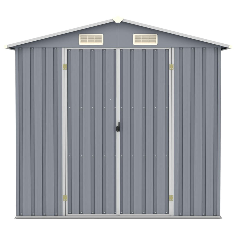 Load image into Gallery viewer, VidaXL Tuinschuur 205x129x183 cm gegalvaniseerd staal grijs
