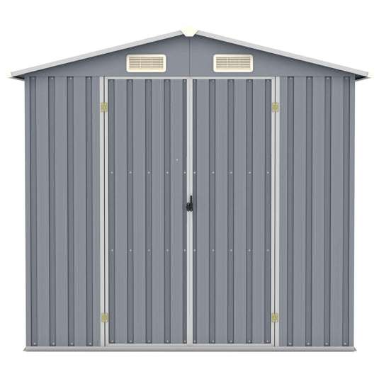 VidaXL Tuinschuur 205x129x183 cm gegalvaniseerd staal grijs