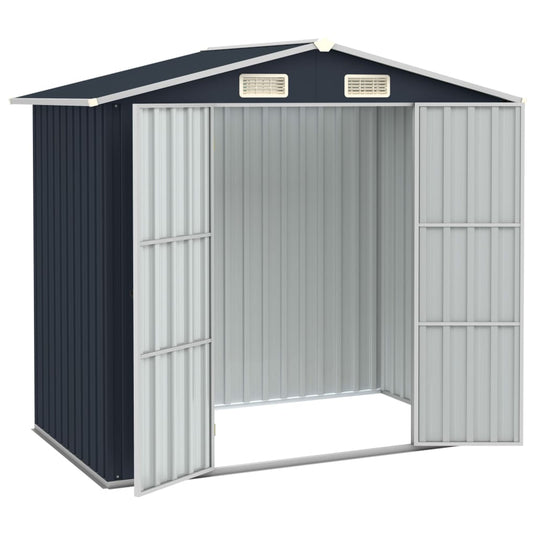 VidaXL Tuinschuur 205x129x183 cm gegalvaniseerd staal antraciet