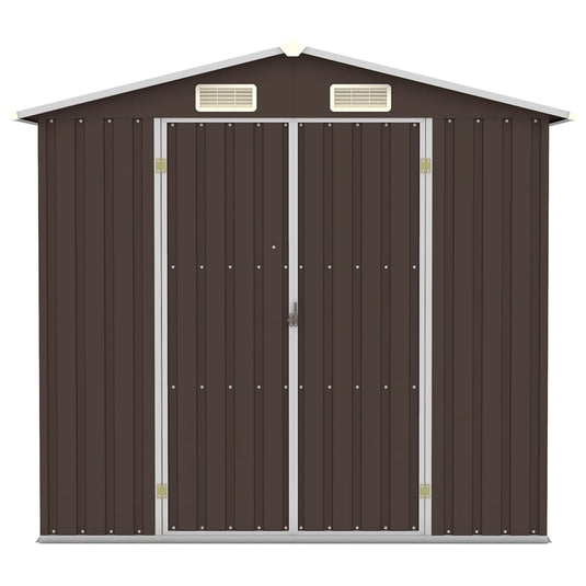 VidaXL Tuinschuur 205x129x183 cm gegalvaniseerd staal bruin