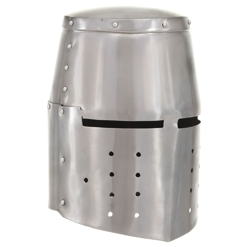 Load image into Gallery viewer, Vidaxl ridderhelm middeleeuws replica larp staal zilverkleurig

