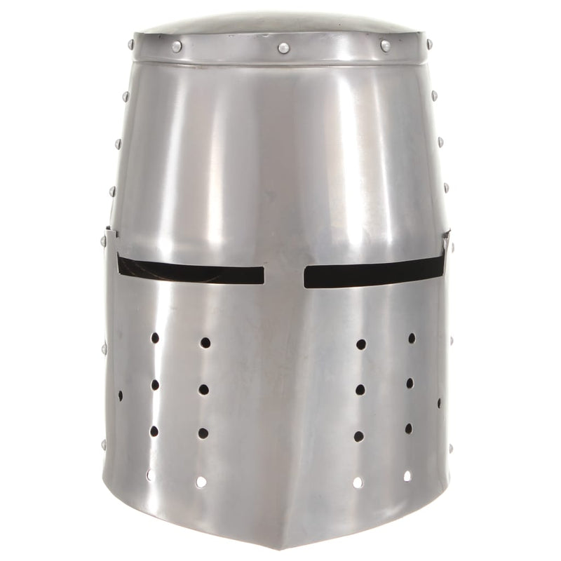 Load image into Gallery viewer, Vidaxl ridderhelm middeleeuws replica larp staal zilverkleurig

