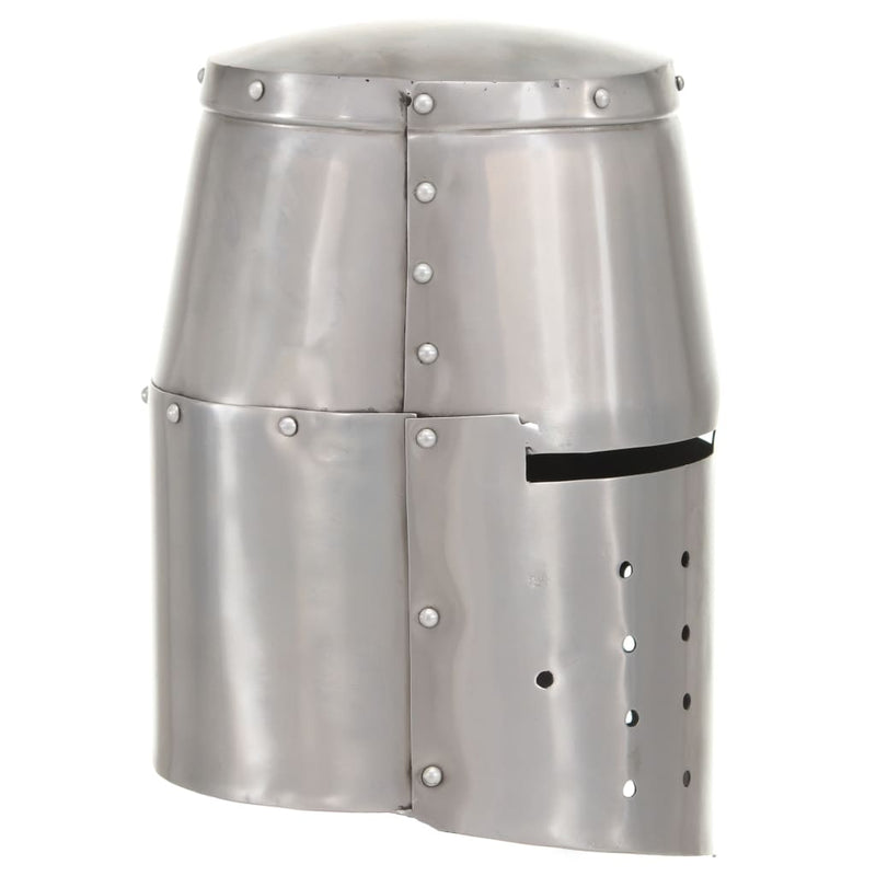 Load image into Gallery viewer, Vidaxl ridderhelm middeleeuws replica larp staal zilverkleurig
