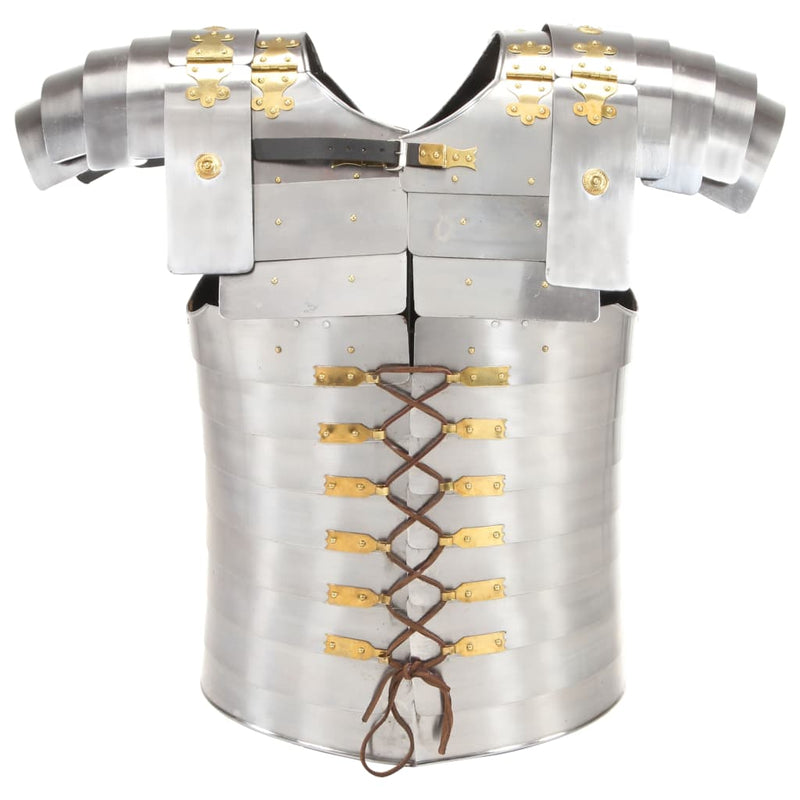 Load image into Gallery viewer, Vidaxl lichaamsharnas romeins replica larp staal zilverkleurig
