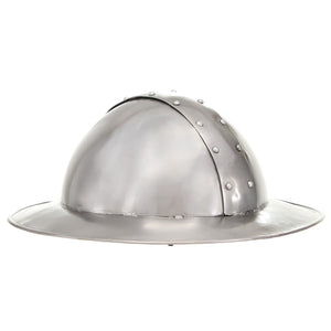 Vidaxl ridderhelm middeleeuws replica larp staal zilverkleurig