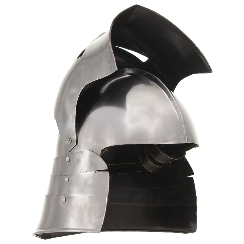 Load image into Gallery viewer, Vidaxl ridderhelm middeleeuws replica larp staal zilverkleurig
