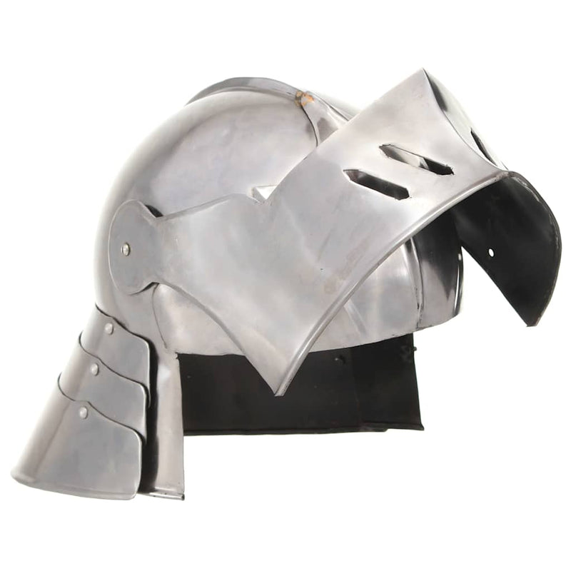 Load image into Gallery viewer, Vidaxl ridderhelm middeleeuws replica larp staal zilverkleurig
