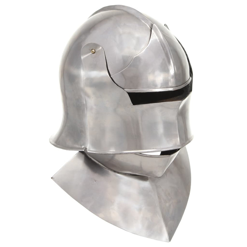Load image into Gallery viewer, Vidaxl ridderhelm middeleeuws replica larp staal zilverkleurig
