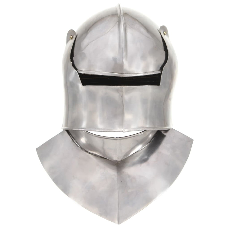 Load image into Gallery viewer, Vidaxl ridderhelm middeleeuws replica larp staal zilverkleurig
