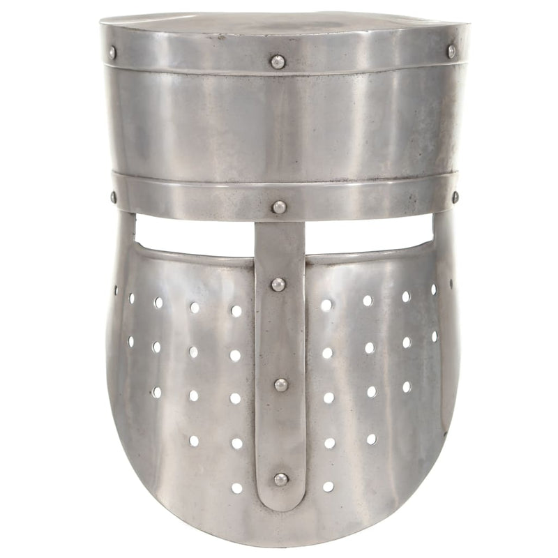 Load image into Gallery viewer, Vidaxl ridderhelm middeleeuws replica larp staal zilverkleurig
