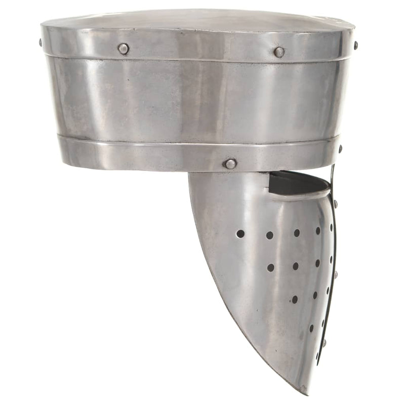 Load image into Gallery viewer, Vidaxl ridderhelm middeleeuws replica larp staal zilverkleurig
