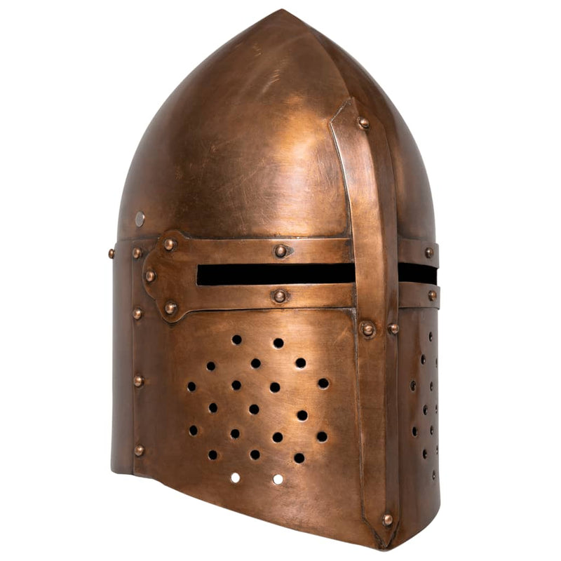 Load image into Gallery viewer, Vidaxl ridderhelm middeleeuws replica larp staal koperkleurig
