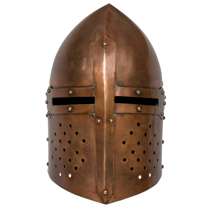 Load image into Gallery viewer, Vidaxl ridderhelm middeleeuws replica larp staal koperkleurig
