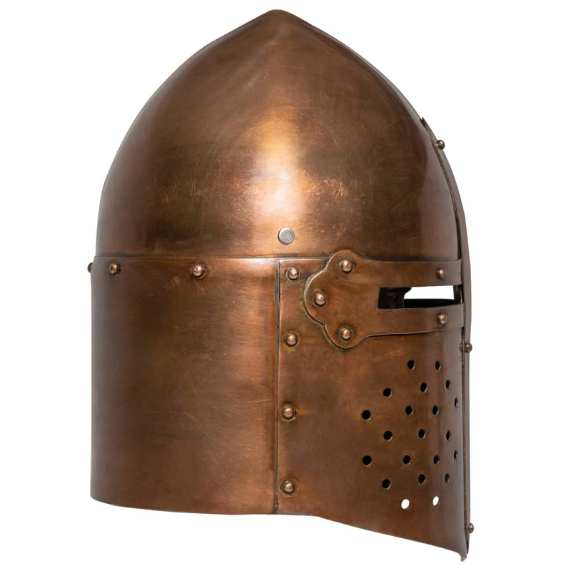 Load image into Gallery viewer, Vidaxl ridderhelm middeleeuws replica larp staal koperkleurig
