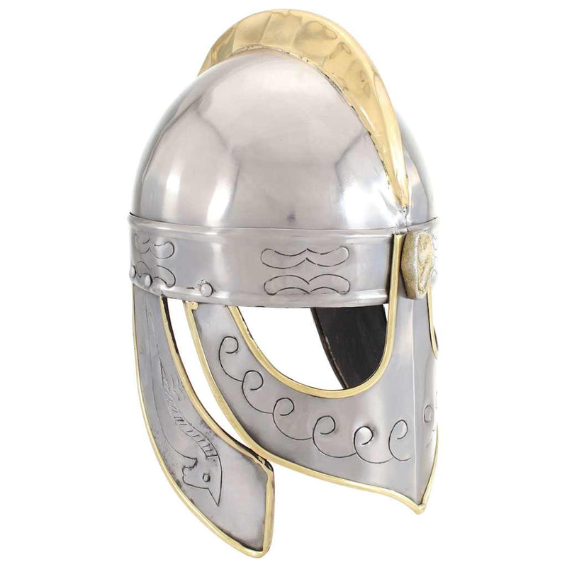 Load image into Gallery viewer, Vidaxl beowulfhelm replica larp staal zilverkleurig
