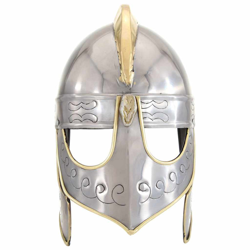 Load image into Gallery viewer, Vidaxl beowulfhelm replica larp staal zilverkleurig
