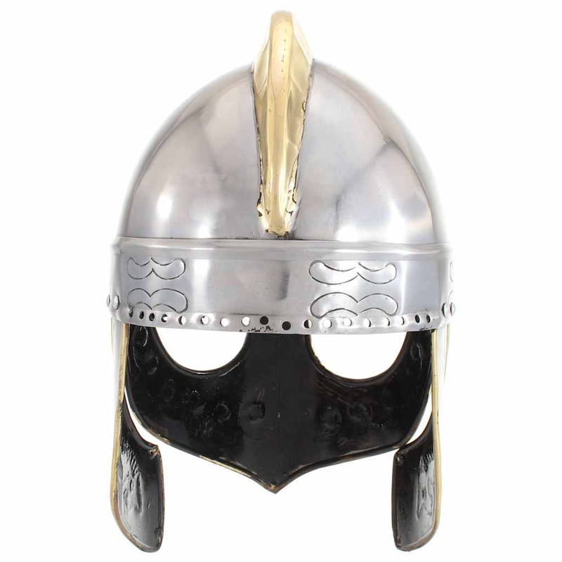 Load image into Gallery viewer, Vidaxl beowulfhelm replica larp staal zilverkleurig
