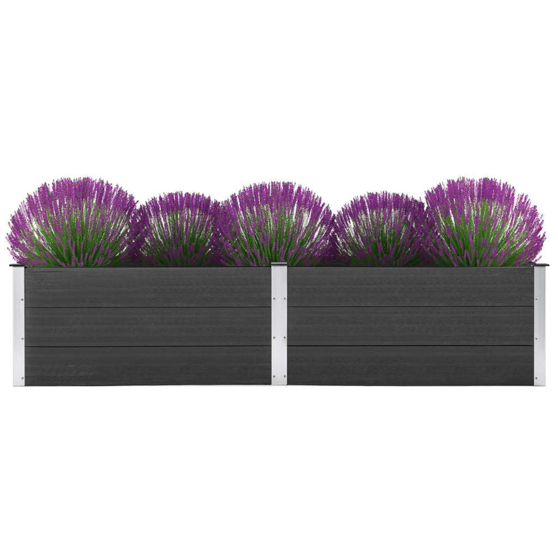 Load image into Gallery viewer, VidaXL Plantenbak verhoogd 250x100x54 cm HKC grijs
