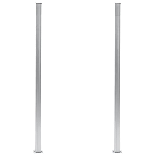 Vidaxl schuttingpalen 2 st 185 cm aluminium