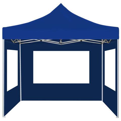 VidaXL Partytent inklapbaar met wanden 2x2 m aluminium blauw