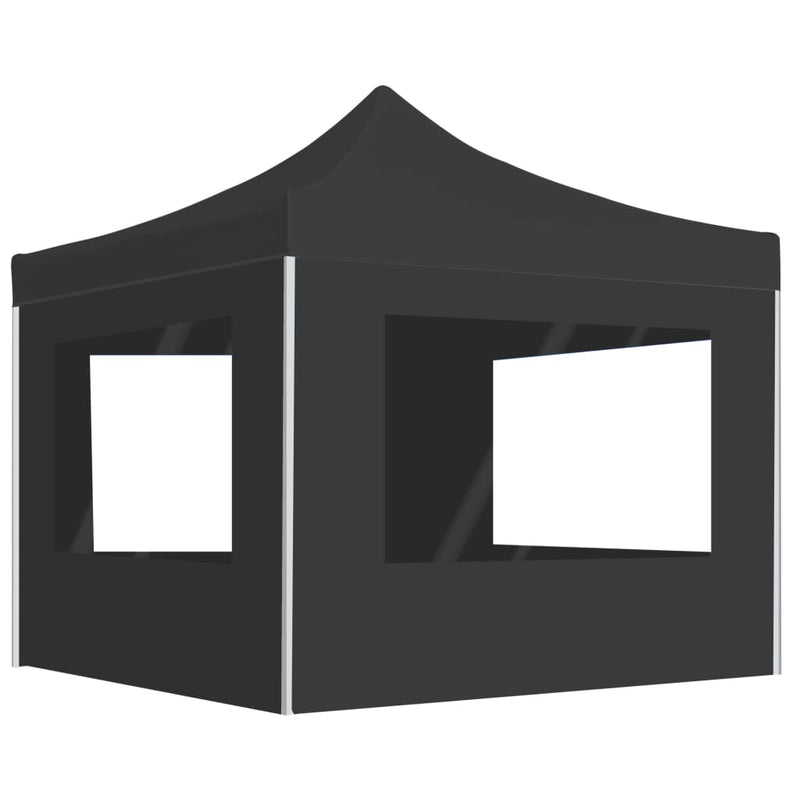 Load image into Gallery viewer, Vidaxl partytent inklapbaar met wanden 2x2 m aluminium antraciet
