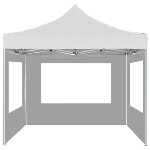 VidaXL Partytent inklapbaar met wanden 2x2 m aluminium wit