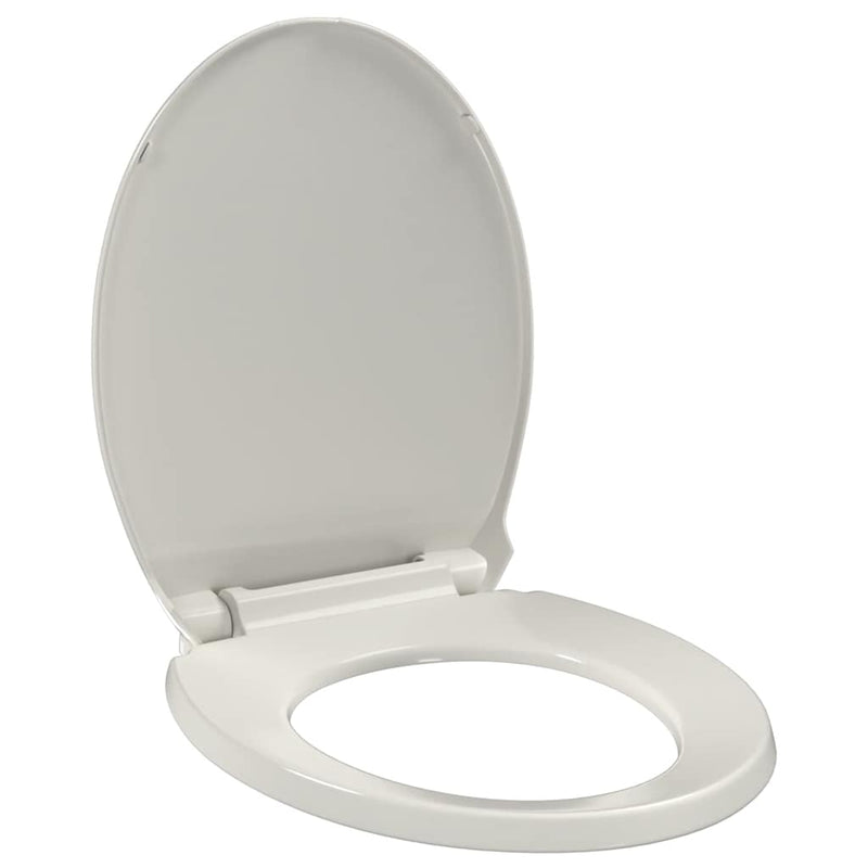 Load image into Gallery viewer, Vidaxl toiletbril soft-close en quick-release ovaal lichtgrijs
