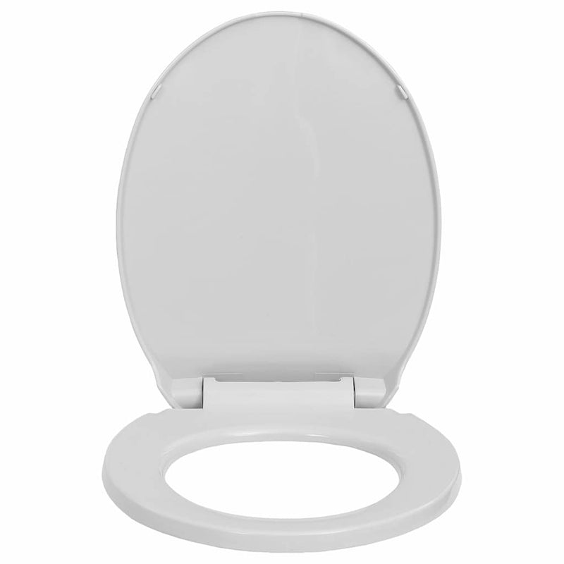 Load image into Gallery viewer, Vidaxl toiletbril soft-close en quick-release ovaal lichtgrijs
