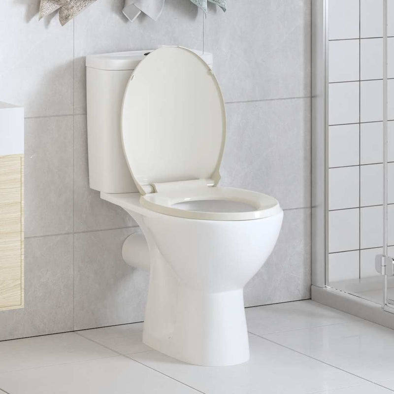 Load image into Gallery viewer, Vidaxl toiletbril soft-close en quick-release ovaal lichtgrijs
