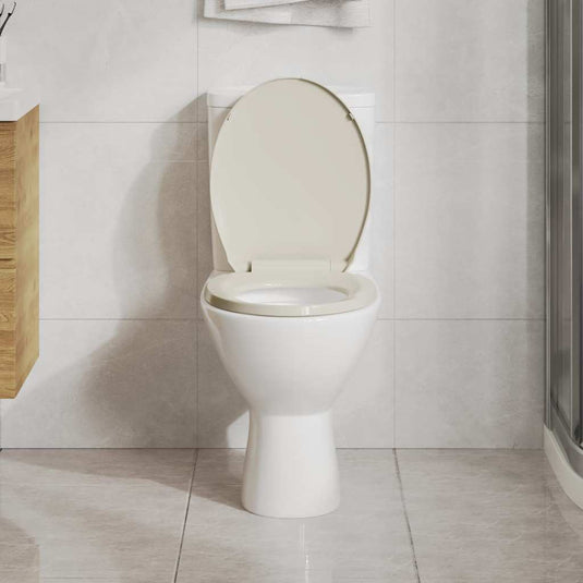 Vidaxl toiletbril soft-close ovaal abrikooskleurig