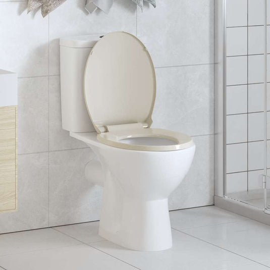 Vidaxl toiletbril soft-close ovaal abrikooskleurig